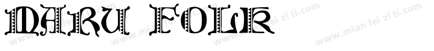 maru folk字体转换